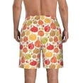 thumbnail image 3 of KLL Cute Colorful Pumpkins Men's Casual Summer Beach Shorts Hawaiian Shorts with Pockets-Large, 3 of 5