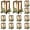 12pcs, variant on 1/3/12 Pcs Retro Wood Lanterns Menorahs for Centerpieces, Wedding Centerpieces for Tables, 5.5×5.5×10.59 Inch, Rustic Farmhouse Decor for Barn Weddings, Valentine's Day and Home Atmosphere Creation
