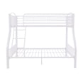 thumbnail image 3 of Linon Heavy Metal Twin Over Full Bunk Bed Attached Ladder in White, 3 of 13