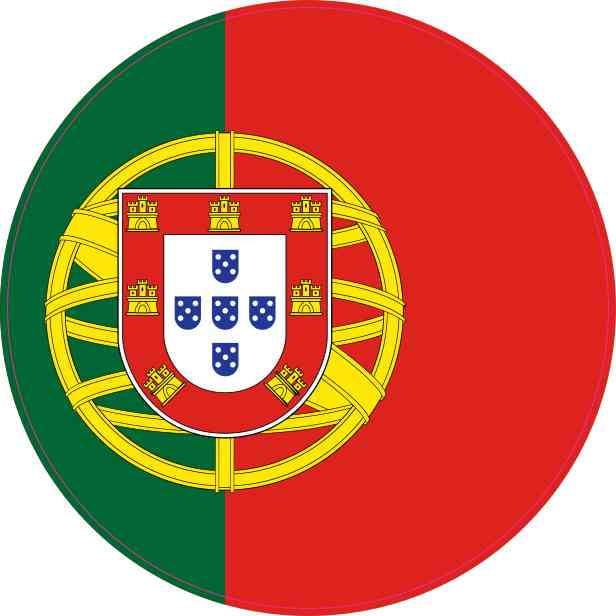 4x4 Round Portugal Flag Sticker Vinyl Vehicle Decal Travel Hobby Stickers by StickerTalkĀ®