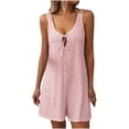 thumbnail image 3 of LOVZFMLL Combinaison Pyjama Sans Manches à Imprimé Floral pour Femmes Rose G, 3 of 4