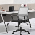 thumbnail image 2 of YRLLENSDAN Set of 2 Mesh Office Chair with Wheels Rolling Desk Chair with Arms Mesh Computer Chair for Adults Conference Room Chair Study Chair Adjustable Height,Gray, 2 of 7