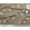 thumbnail image 2 of Soimoi Poly Georgette Fabric Leaves & Floral Artistic Printed Fabric 1 Yard 52 Inch Wide, 2 of 5
