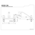thumbnail image 2 of Kingston Brass Magellan Twin Canopy Handle 8" Kitchen Faucet, 2 of 2
