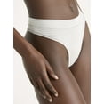 thumbnail image 4 of Joyspun Women's Ribbed Modal Thong Panties, 3-Pack, Sizes XS to 3XL, 4 of 5
