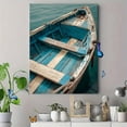 thumbnail image 4 of UXIEQU Vintage Blue Wooden Boat Canvas Wall Art 15.75x11.81 Inches, 4 of 8