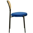 thumbnail image 6 of LeisureMod Euston Modern Wicker Dining Chair with Velvet Round Seat in Navy Blue, 6 of 11