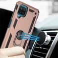 thumbnail image 2 of for Samsung Galaxy A12 5G Armor Hybrid [Military-Grade] with Rotating Metal Ring Kickstand Holder Protective Rugged Shockproof Cover ,Xpm Phone Case [Rose Gold], 2 of 6