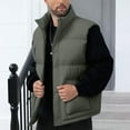 thumbnail image 2 of dGslk Men’s Lightweight Sleeveless Puffer Vest Stand Collar Zipper Closure Outdoor Warm Quilted Gilet with Pockets for Winter Green M, 2 of 2