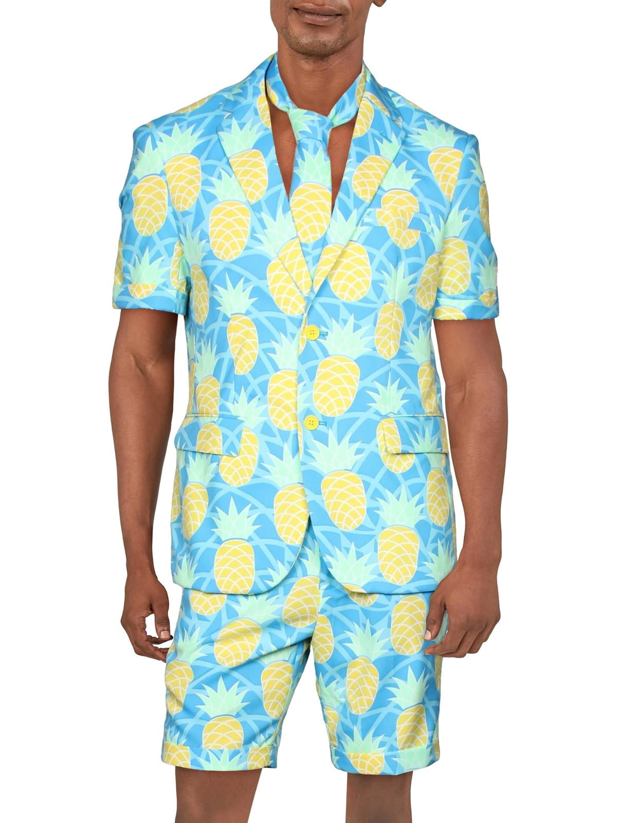 Opposuits Mens Shineapple Pineapple 3PC Short Suit Blue 42 - Walmart.com