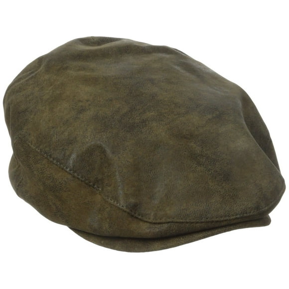Stetson Men's Weathered Leather Ivy Cap, Brown, Large