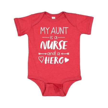 

Inktastic My Aunt is a Nurse and a Hero Gift Baby Boy or Baby Girl Bodysuit
