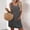 Gray, variant on ClodeEU Women's Round Neck Sleeveless Button Cute Mini Dress,Casual Loose Summer Sundress Pink,Women's Plus L