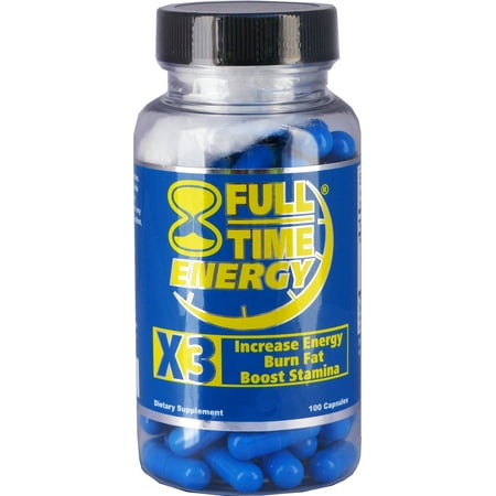 Full-Time Energy X3 Silver - 100 Capsules - Increase Energy Burn Fat Boost Stamina - Best Natural Energy Booster Fat Burner Supplements Stamina Enhancer - Weight Loss Diet Pill for Men and (Best Fat Burner And Energy Supplement)