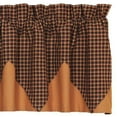 thumbnail image 3 of VHC Brands Patriotic Patch Primitive Red Plaid Cotton Patriotic Patch Kitchen Curtains Valance 16x72, 3 of 5