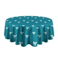 thumbnail image 5 of Christmas Round Tablecloth 60x60in(153x153cm) – Waterproof Polyester Table Cover with Full Print Design, Wrinkle Resistant & Washable for Kitchen Dining Party Decor, 5 of 6
