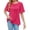 Hot Pink, variant on Vmvidoty Womens Summer Ruffle Short Sleeve Dressy Casual Blouses Mock Neck Tops Work Shirts Purple M