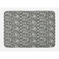 thumbnail image 1 of Floral Bath Mat, Lace Gothic Pattern with Flower Effect and Leaves Ornamental Antique Feminine Design, Non-Slip Plush Mat Bathroom Kitchen Laundry Room Decor, 29.5 X 17.5 Inches, Grey Black, Ambesonne, 1 of 2