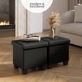 thumbnail image 2 of Cubo otomano STORAGEBUD con papelera pequeña, color negro, 2 of 9