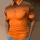thumbnail image 2 of Gibobby Playera Polo Hombre Polo de piqué de algodón sólido de Manga Corta para Hombre(Naranja,CH), 2 of 3
