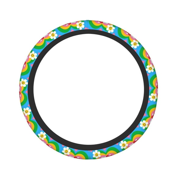 Hello Kitty Elastic Steering Wheel Cover Stylish Neoprene Decorative Car Accessories for Universal Auto