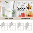 thumbnail image 5 of Swag Valance Curtains for Windows, Orange Red Floral Light Filtering Kitchen Curtains with Rod Pocket, Rustic Pastoral Botanical Butterfly Window Treatment Valances for Living Room, 28x36 - 2 PCS, 5 of 9