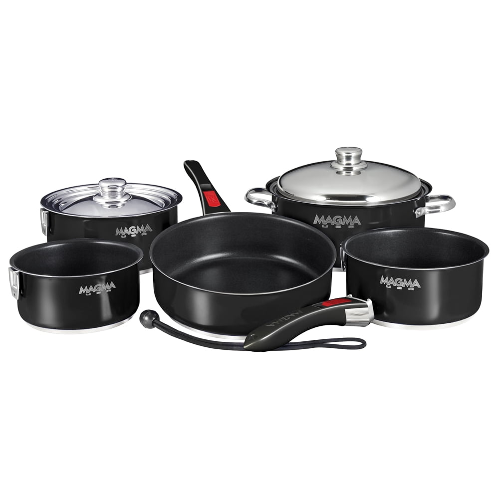 Magma Ceramica Non-Stick 10 Piece Induction Compatible "Nesting" Cookware Set by MAGMA PRODUCTS