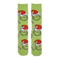 thumbnail image 6 of Grinch Holiday Cheer Adult 6-Pair Casual Crew Socks, 6 of 7