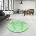 thumbnail image 3 of Ahgly Company Indoor Round Patterned Mint Green Area Rugs, 6' Round, 3 of 6