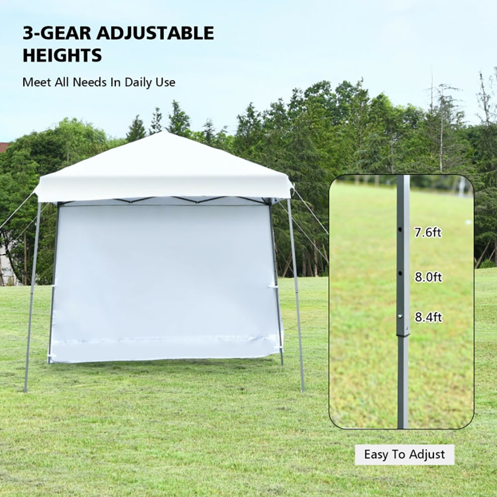 Aimee Lii 10 x 10 Feet Pop Up Tent Slant Leg Canopy with Detachable Side Wall, Waterproof Shelter, White Aimee Lii 10 x 10 Feet Pop Up Tent Slant Leg Canopy with Detachable Side Wall, Waterproof Shelter, White