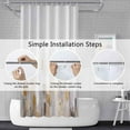 thumbnail image 5 of Yellow Shower Curtain for Bathroom Abstract Yellow Gray Watercolor Shower Curtain Set with Hooks Contemporary Oil Panting Fabric Waterproof Shower Curtains 72x72inches, 5 of 6