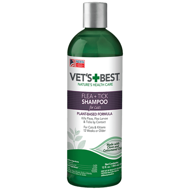 Vet's Best Flea & Tick Shampoo for Cats Premium Shampoo & Cat Flea
