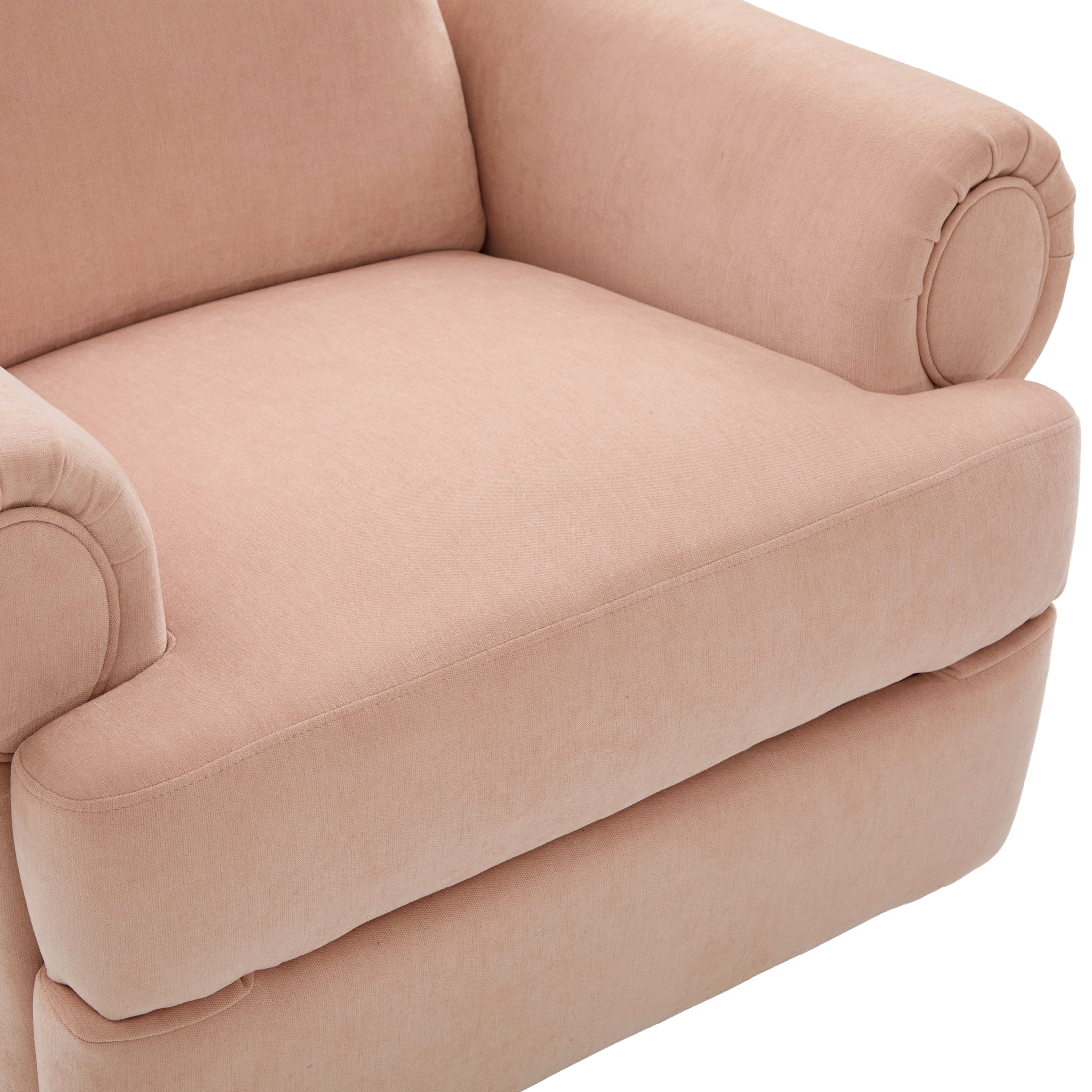 Christopher Knight Home Manual Recliner Chair with Swivel Rocker for Living Room, Chenille Upholstery, Pink