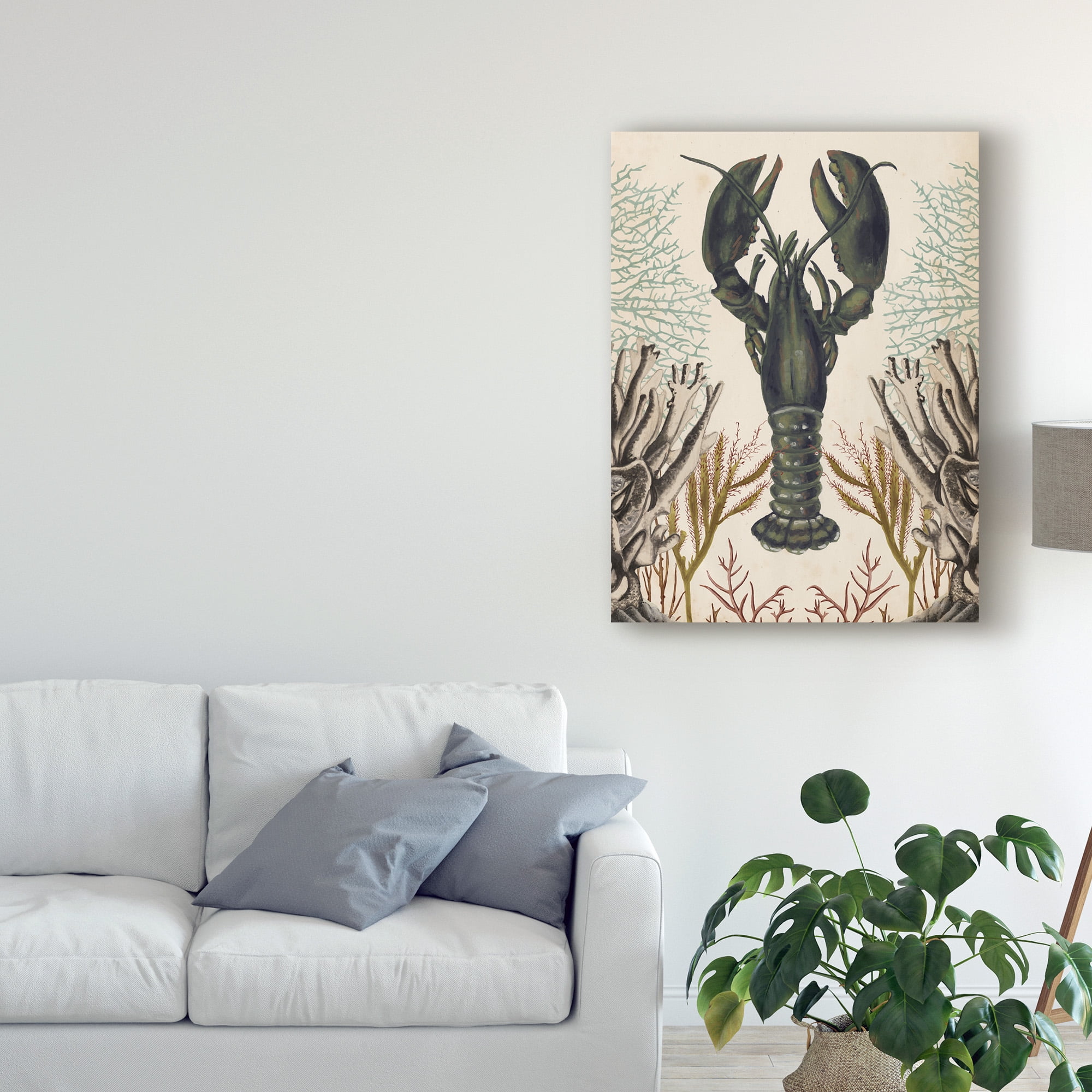 Trademark Fine Art 'Antiquarian Menagerie Lobster' Canvas Art by Naomi McCavitt