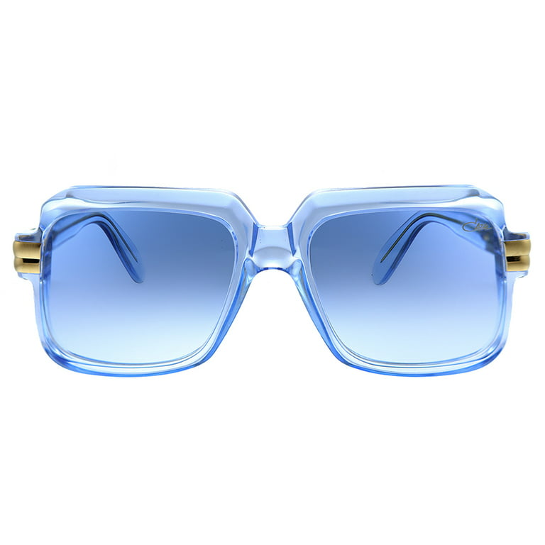 Cazal Legends Cazal 607 Plastic Unisex Square Sunglasses Crystal Blue 56mm  Adult