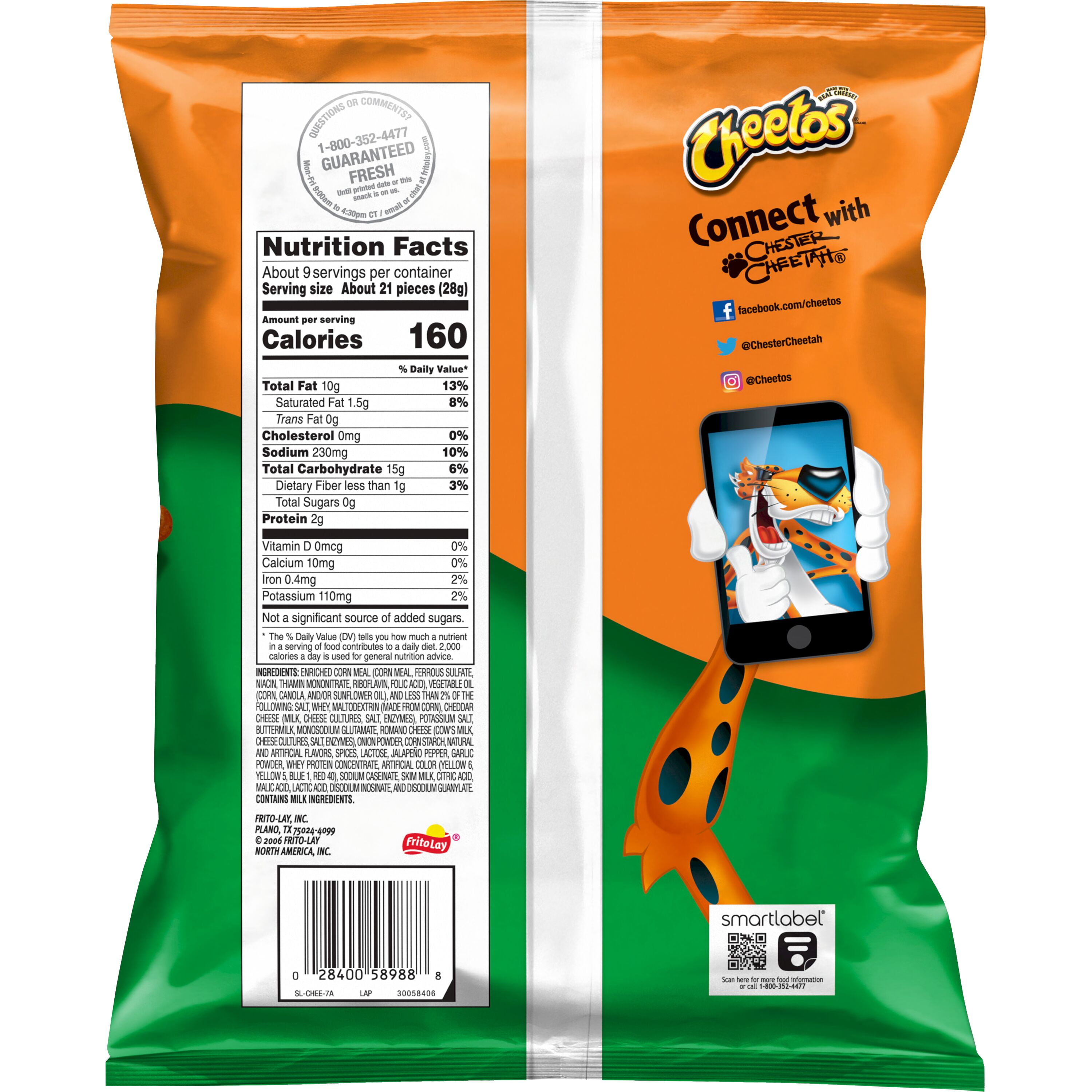 8.5 oz Crunchy Cheddar Jalapeno Cheese Flavored Snacks by Cheetos