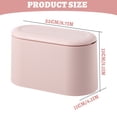 thumbnail image 6 of Mini Trash Can with Lid, Pop-up Small for Office Desk Tiny Waste Basket Pink, 6 of 6
