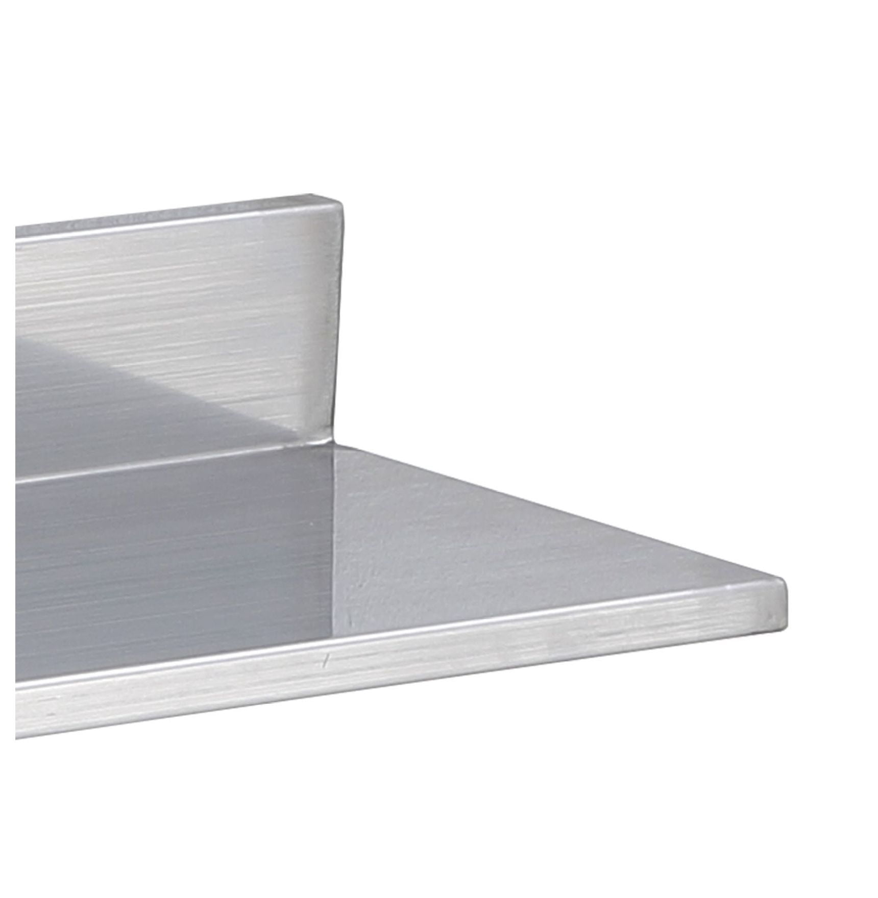 Stainless Steel Shelf 8.6x24 inch, Wall Mounted Floating Shelves with Backsplash, 44lbs Capacity, Heavy Duty Storage for Kitchen, Restaurant, Bar, Hotel