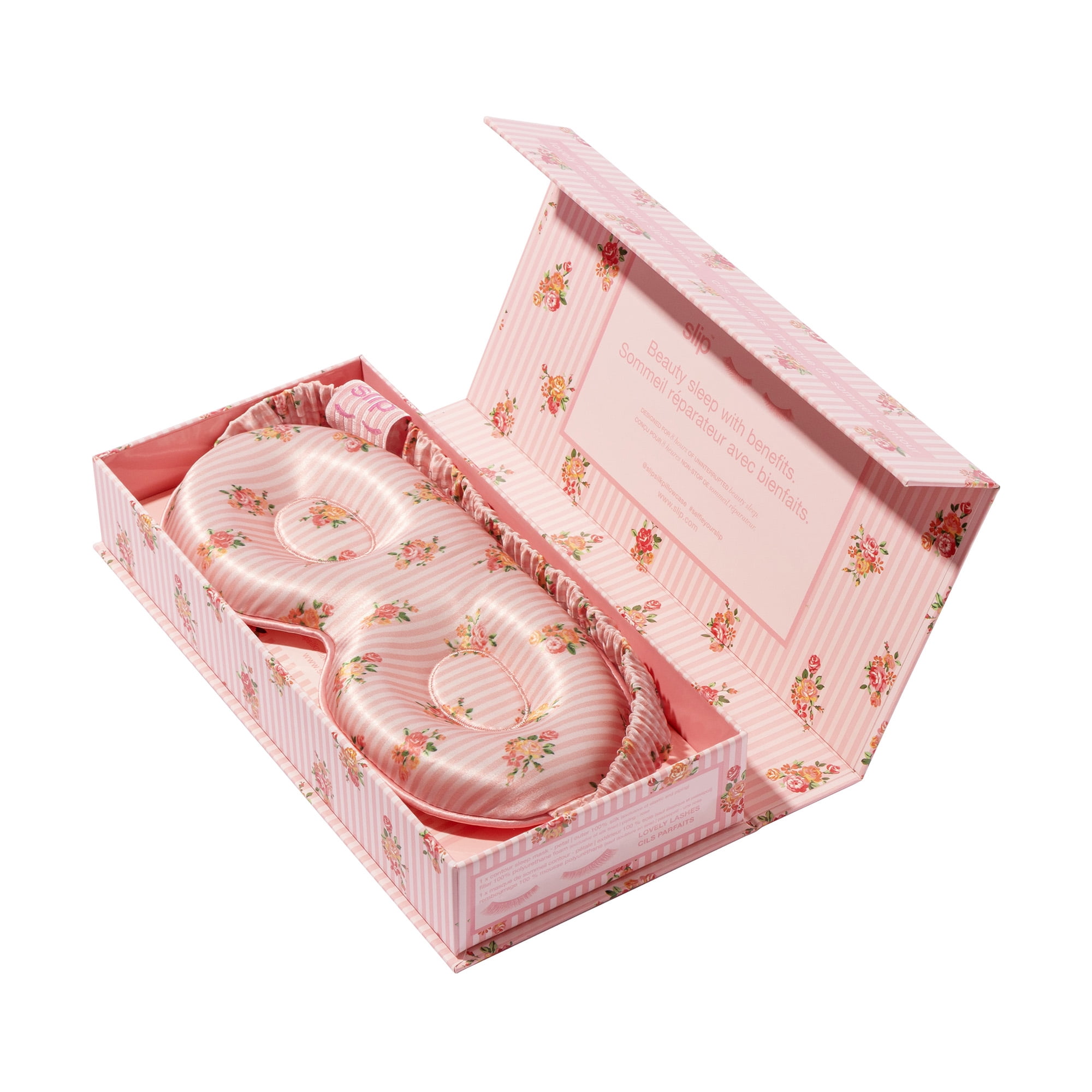 slip pure silk contour sleep mask - petal