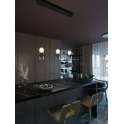 AFX Kiran 3 Light Linear Pendant - Medium Base 120V - Black