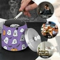 thumbnail image 4 of Yayeee Ashtray with Lid for Cigarette Smokeless Stainless Steel Home Ash Holder, Halloween Ghosts Purple, 4 of 7