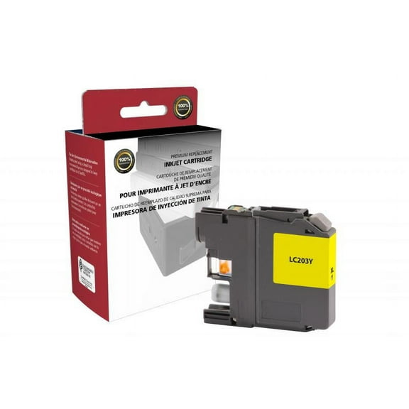 Remanufactured Clover High Yield Yellow Ink Cartridge for Brother LC203 118106