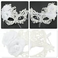 thumbnail image 3 of Unique Bargains 1 Pc Rose Phoenixs Party Mask White Lace, 3 of 5
