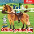 thumbnail image 4 of Sunny Days Entertainment Quarter Horse with Moveable Head Realistic Sound and 14 Grooming Accessories Blue Ribbon Champions Deluxe Toy Horses, 4 of 7