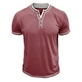 thumbnail image 6 of fatyb Summer Casual Shirts for Men Summer V Neck Tee Shirts Mens Lightweight Pullover Short Sleeve Tops, 6 of 6