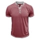 thumbnail image 5 of Blusa de Manga Corta de los Hombres Botones de Color Sólido Al Aire Libre Respirable Cuello Redondo, Sudadera Suelta Casual para Diario, 5 of 6
