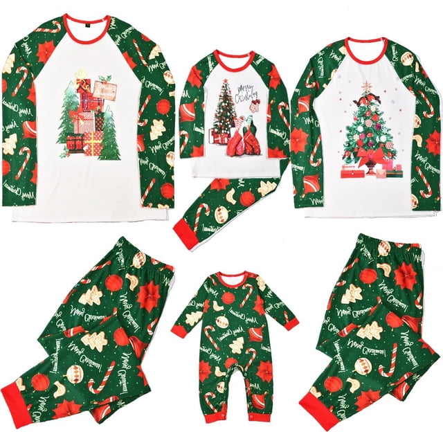 Christmas Gift for Family 2023 Parent-child Matching Pajamas Set Soft 2 Pcs Suit Sleepwear Xmas Family Look Mommy And Me Clothes