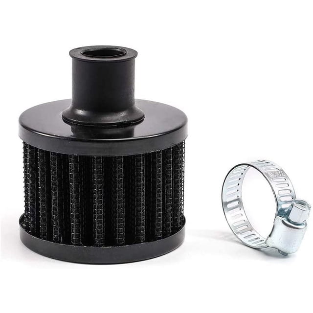 Filtros de aire y aceite para motocicletas con interfaz universal Filtro de admisión de aire frío para automóvil Respiradero de cárter turbo de 12 mm (negro)