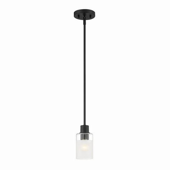 Designers Fountain Cedar Lane 1 Light Matte Black Pendant, D236M-4P-MB