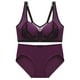 thumbnail image 1 of Conjunto de sujetador push up con botones en la espalda y sin aros de talla grande para mujer, traje a juego para mujer, 1 of 2